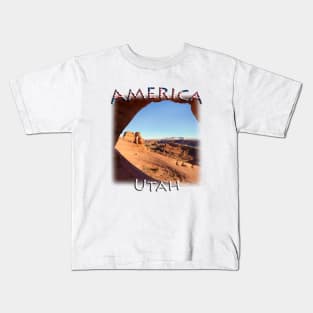 America - Utah - Delicate Arch through a window Kids T-Shirt